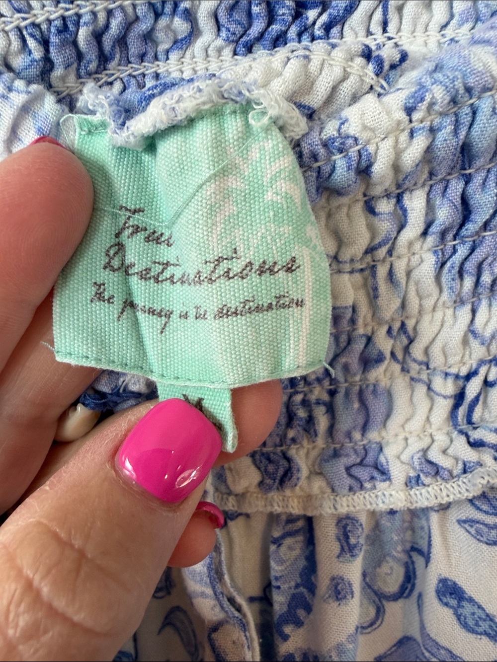True Destinations- Bundle Light Blue Tank with Blue Paisley Wide Leg Pants - Picture 8 of 10